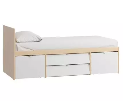 Детская кровать Лесли-1 Plywood White
