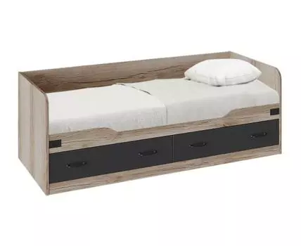 Детская кровать Окланд с ящиками (71.8, 204.4, Односпальные, Одноярусные, Светлое дерево, 83.9)
