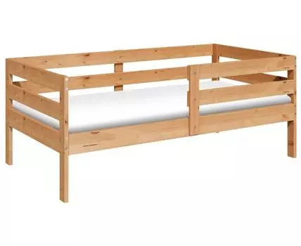 Детская кровать Ош (67, 166, Без ящика, Односпальные, Одноярусные, Светлое дерево, 87)