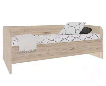 Детская кровать Оксфорд (75.5, 208.5, Без вставки, Односпальные, Одноярусные, Белый, 96.2)