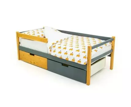 Детская кровать-тахта Svogen дерево-графит (Серый)