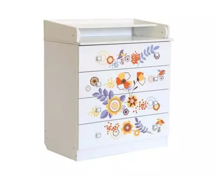 Детский комод Симпл-5 (91.7, 47, Пеленальные, Белый, 80.4)