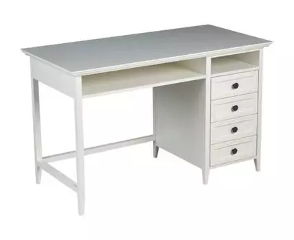 Детский письменный стол Джуниор Массив Бука (79, 64, Прямые, Белый, 124)