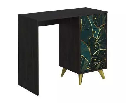 Детский письменный стол Фьюжн (75, 40, Прямые, Черный, 90)