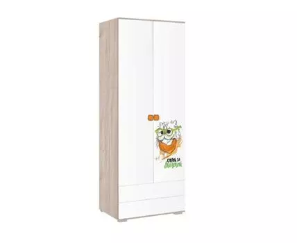 Детский шкаф Ренни (210, 55, Прямые, Белый, 80)