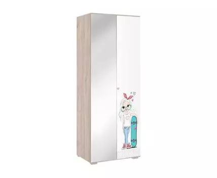 Детский шкаф Ренни (210, 55, С доводчиками, Прямые, Белый, 80)