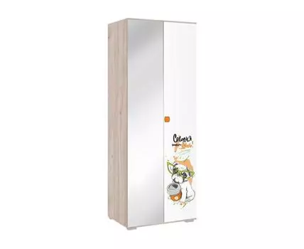 Детский шкаф Ренни (210, 55, С доводчиками, Прямые, Белый, 80)