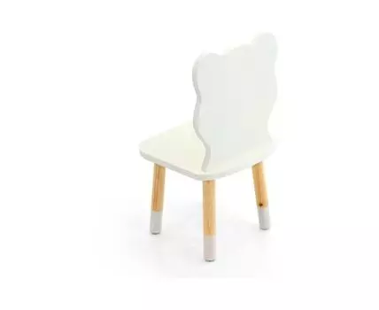 Детский стул Stumpa мишка (Белый, 30)