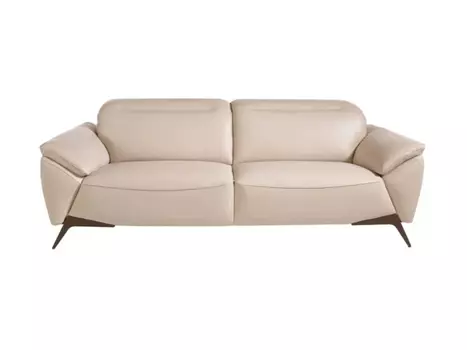 Диван 2-х местный 6131/KF072-2P-M5652 с обивкой из серо-бежевой кожи