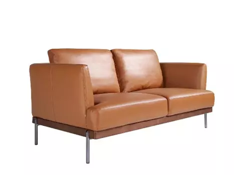 Диван 2-х местный 6170/KF160-2P кожаный со стальными ножками