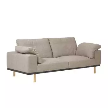 Диван 3-х местный Noa с подушками бежевый с натуральными ножками