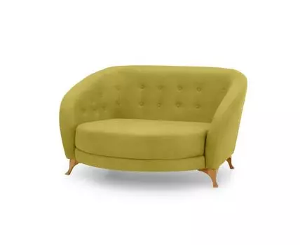 Диван Борнео (Текстиль, горчичный)