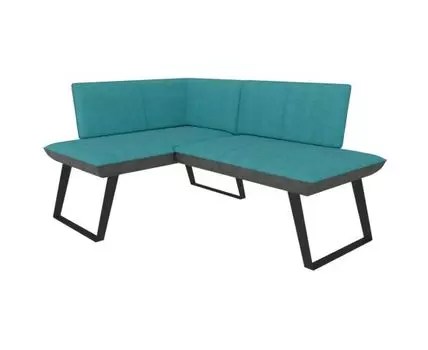 Диван для кухни Cosmo 120-158 L (бирюзовый, серый, 168, 68-130, без механизма)