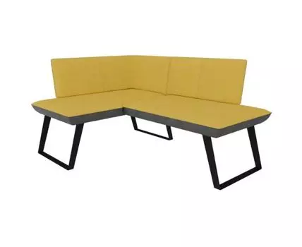 Диван для кухни Cosmo 120-158 L (желтый, серый, 168, 68-130, без механизма)
