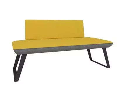 Диван для кухни Cosmo 140 (желтый, серый, 150, 68, без механизма)