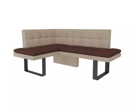 Диван для кухни Magiс 120-158 L (бежевый, коричневый, 160,5, 60,5-122,5, без механизма)