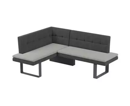 Диван для кухни Magiс 140-178 L (темно-серый, светло-серый, 180,5, 60,5-142,5, без механизма)