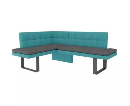 Диван для кухни Magiс 140-178 L (бирюзовый, серый, 180,5, 60,5-142,5, без механизма)