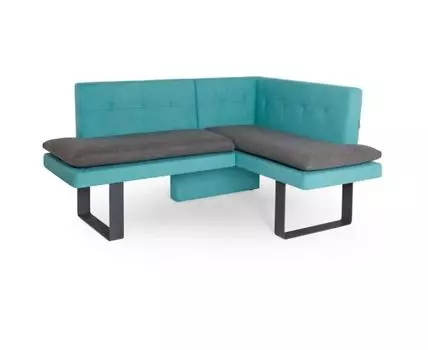 Диван для кухни Magiс 158-120 R (бирюзовый, серый, 160,5, 60,5-122,5, без механизма)