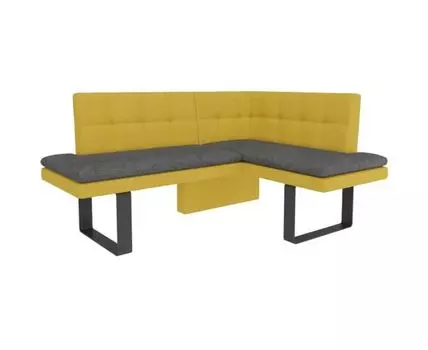 Диван для кухни Magiс 158-120 R (желтый, серый, 160,5, 60,5-122,5, без механизма)