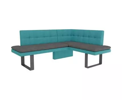 Диван для кухни Magiс 178-140 R (бирюзовый, серый, 180,5, 60,5-142,5, без механизма)