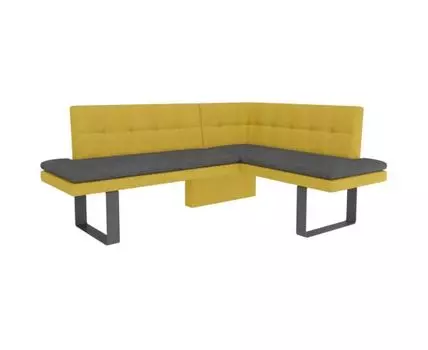 Диван для кухни Magiс 178-140 R (желтый, серый, 180,5, 60,5-142,5, без механизма)