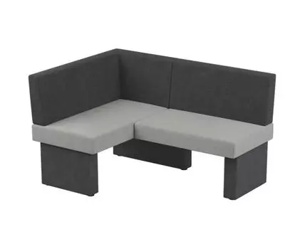 Диван для кухни Ratio 120-158 L (серый, светло-серый, 160,5, 60,5-122,5, без механизма)