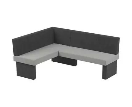 Диван для кухни Ratio 140-178 L (серый, светло-серый, 180,5, 60,5-142,5, без механизма)