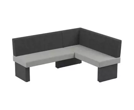 Диван для кухни Ratio 178-140 R (серый, светло-серый, 180,5, 60,5-142,5, без механизма)