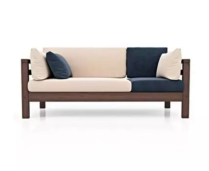 Диван Домино (бежевый, синий, 178, 69)