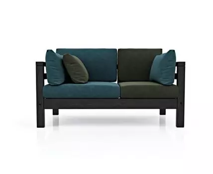 Диван Домино мини (бирюзовый, зеленый, 141, 69)