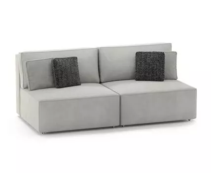 Диван двухмодульный (Белый, 200, 100, Еврокнижка)