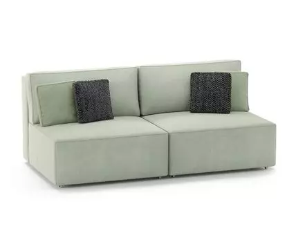 Диван двухмодульный (мятный, 200, 100, Еврокнижка)