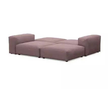 Диван Фиджи (Текстиль, Темно-розовый)