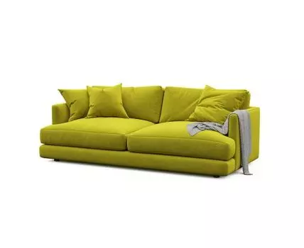 Диван Ибица (Велюр, Желтый)