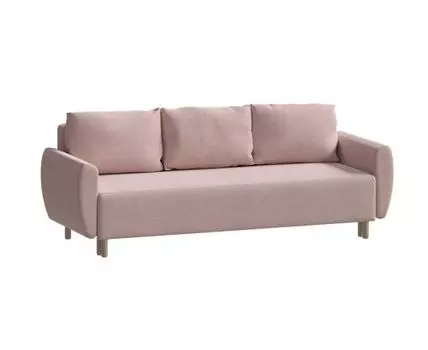 Диван-кровать Тулисия светло-розовый, ткань рогожка