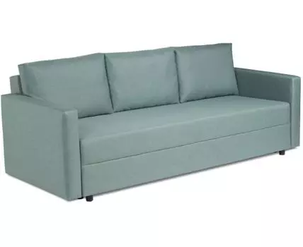 Диван-кровать Вало мятно-серый, ткань рогожка