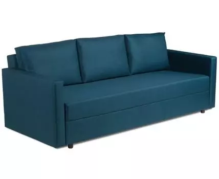 Диван-кровать Вало сине-зелёный, ткань рогожка