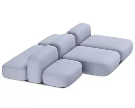 Диван модульный Риббл-6 Bucle Lilac