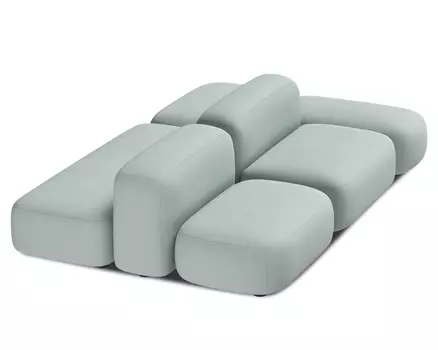 Диван модульный Риббл-7 Bucle Mint