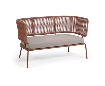 Диван Nadin 2-х местный (кирпичный, 135)