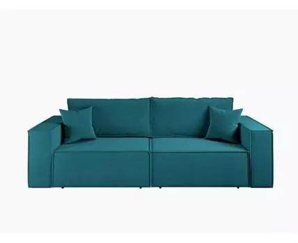 Диван прямой Hygge (бирюзовый, 250, 100, Еврокнижка)