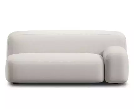 Диван Риббл-1 Bucle White