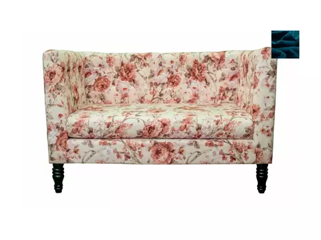 Диван Rose flower синий