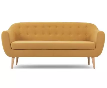 Диван Роттердам-3 Velvet Yellow