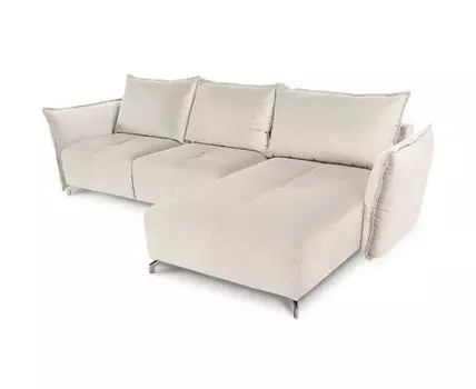 Диван с оттоманкой Дельта Лайт (Текстиль, Кремовый)