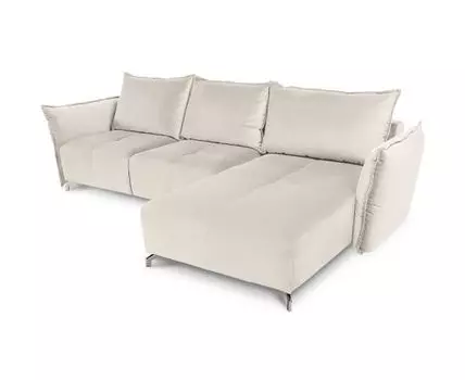 Диван с оттоманкой Дельта Лайт (Текстиль, Кремовый)