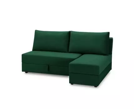 Диван с оттоманкой Джелонг Лайт (Текстиль, Зеленый)