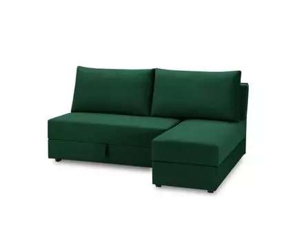 Диван с оттоманкой Джелонг Лайт (Текстиль, Зеленый)