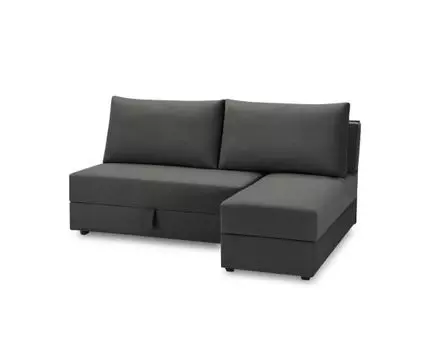 Диван с оттоманкой Джелонг Лайт (Велюр, темно-серый)